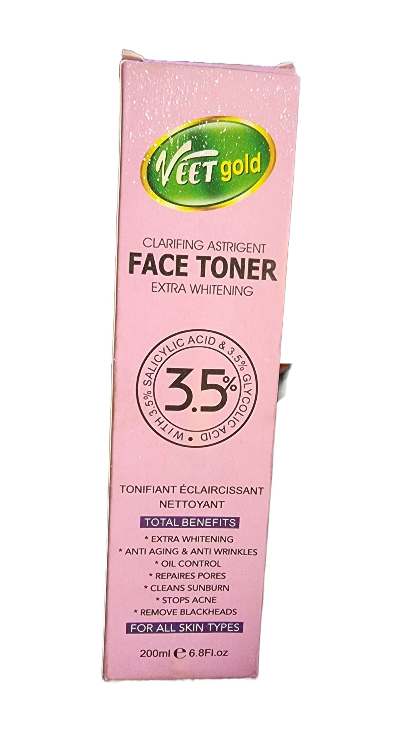 Veet Gold Face Toner Extra Whitening